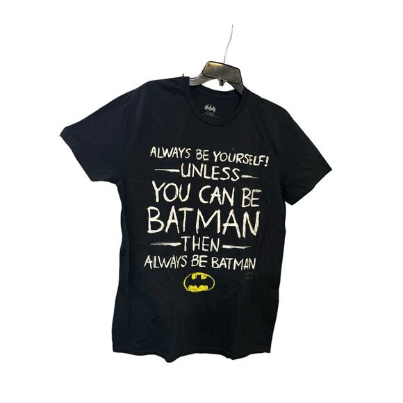 DC Comics Always Be Yourself Unless You Can Be Batman T Shirt Black Large - Picture 1 of 3